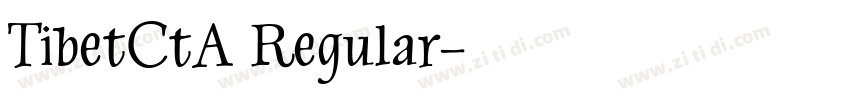 TibetCtA Regular字体转换